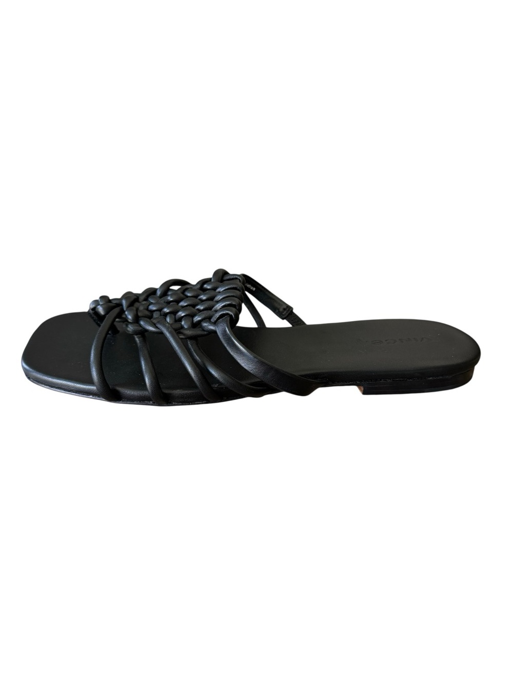 🆕 VINCE Dae Woven Strappy Flat Sandal Slides - Picture 4 of 8